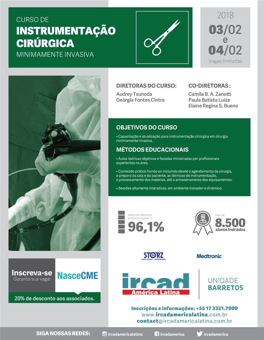 Curso Instrumentação Cirúrgica Minimamente Invasiva - 03,04/02 - São Paulo